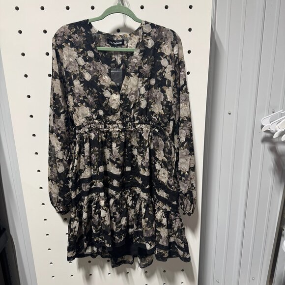 NWT En Saison Dark Floral Dress - Picture 1 of 3